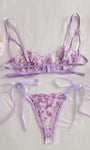 Petal Embroidered Floral Adjustable Bra Lingerie Set - gosundaymarket