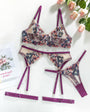 Romantic Floral Embroidered Lingerie 4 - Piece Set - gosundaymarket