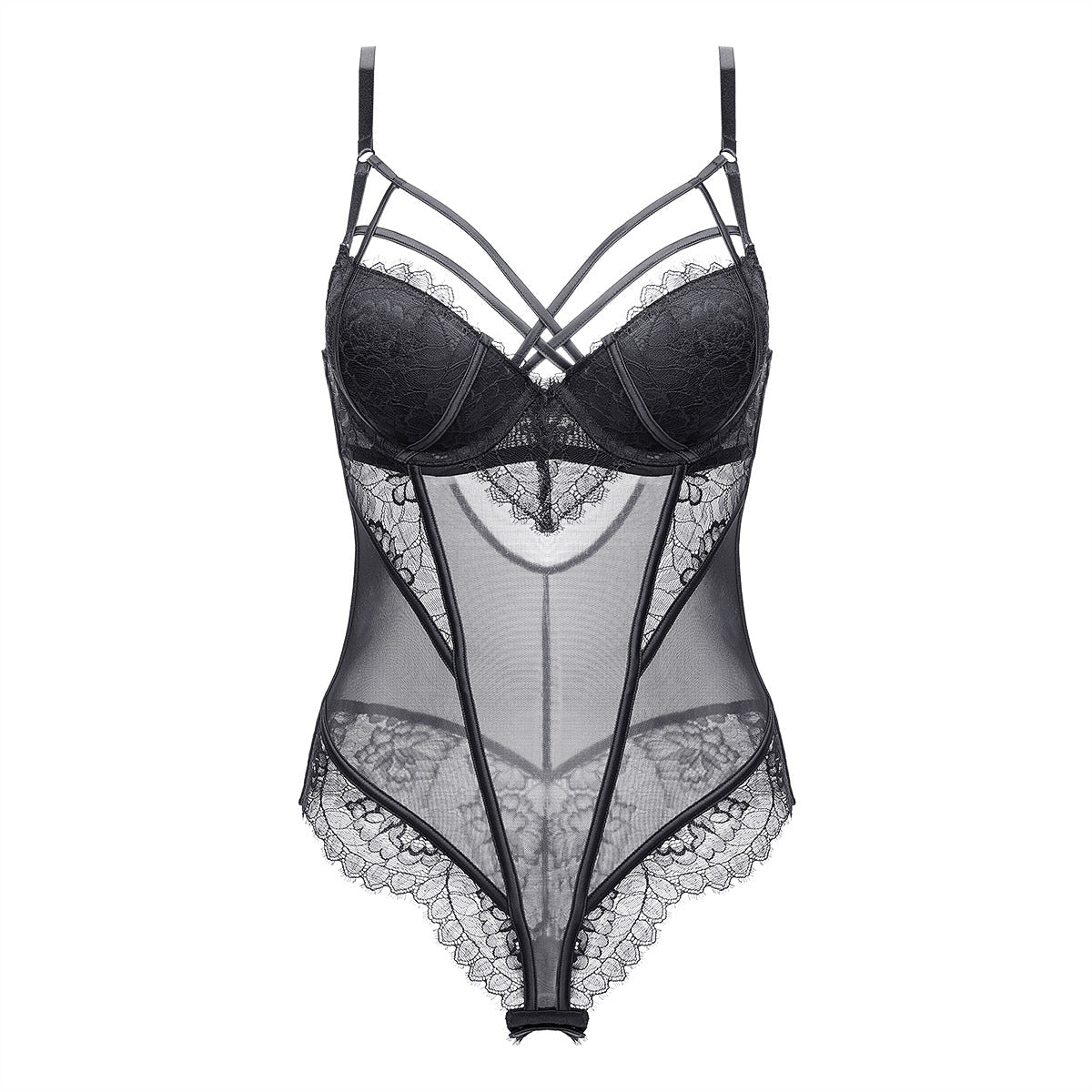 Sexy Bella Embroidered Micro - Shaping Bodysuit - gosundaymarket