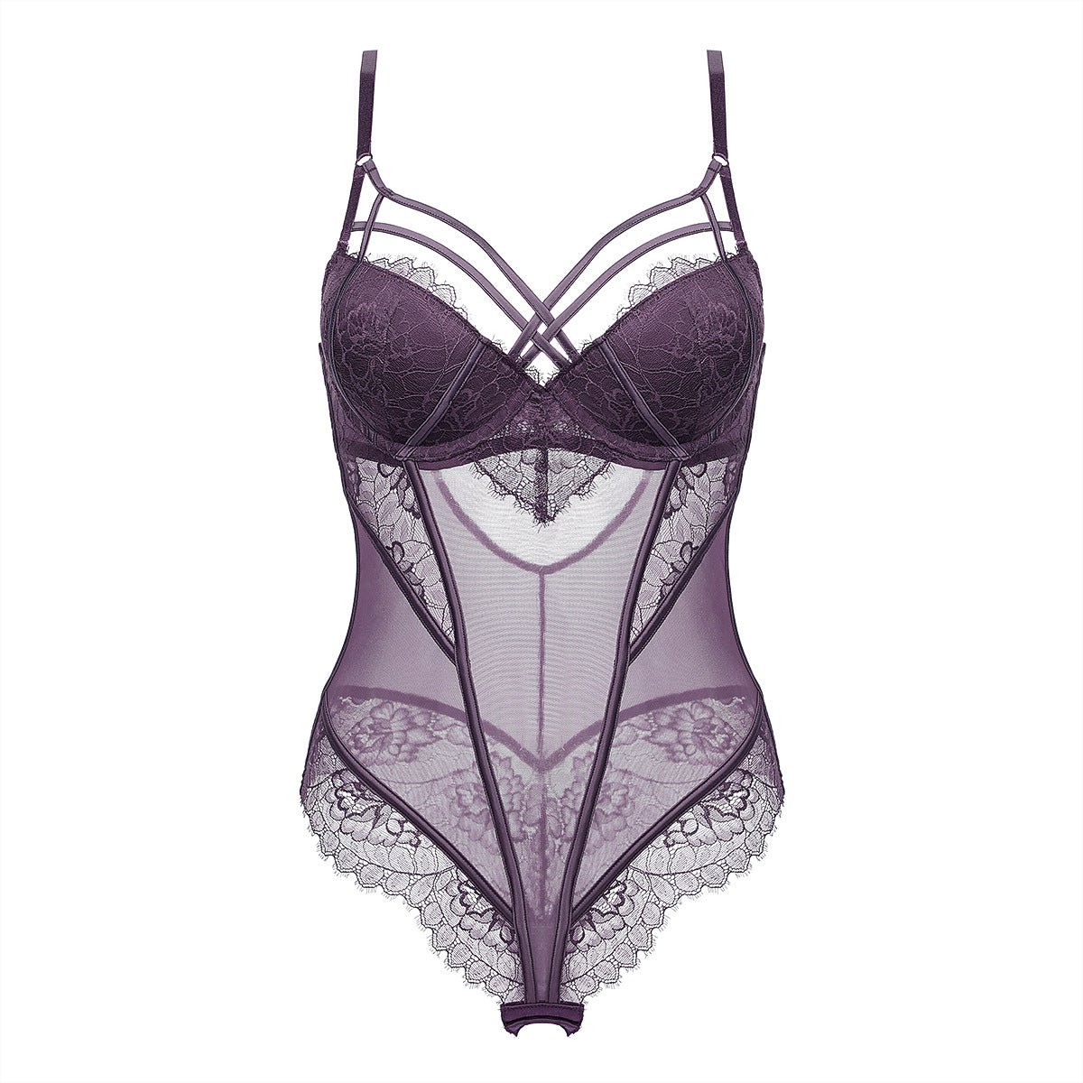 Sexy Bella Embroidered Micro - Shaping Bodysuit - gosundaymarket