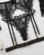 Sheer Back Floral Embroidered Lace Lingerie - gosundaymarket