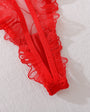 Sheer Back Floral Embroidered Lace Lingerie - gosundaymarket