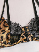 Close-up of sheer lace bra showing delicate floral texture