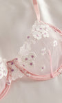 Sweet Floral Embroidered Sheer Mesh Push - Up Lingerie - gosundaymarket