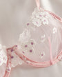 Sweet Floral Embroidered Sheer Mesh Push - Up Lingerie - gosundaymarket