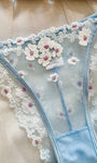Sweet Floral Embroidered Sheer Mesh Push - Up Lingerie - gosundaymarket