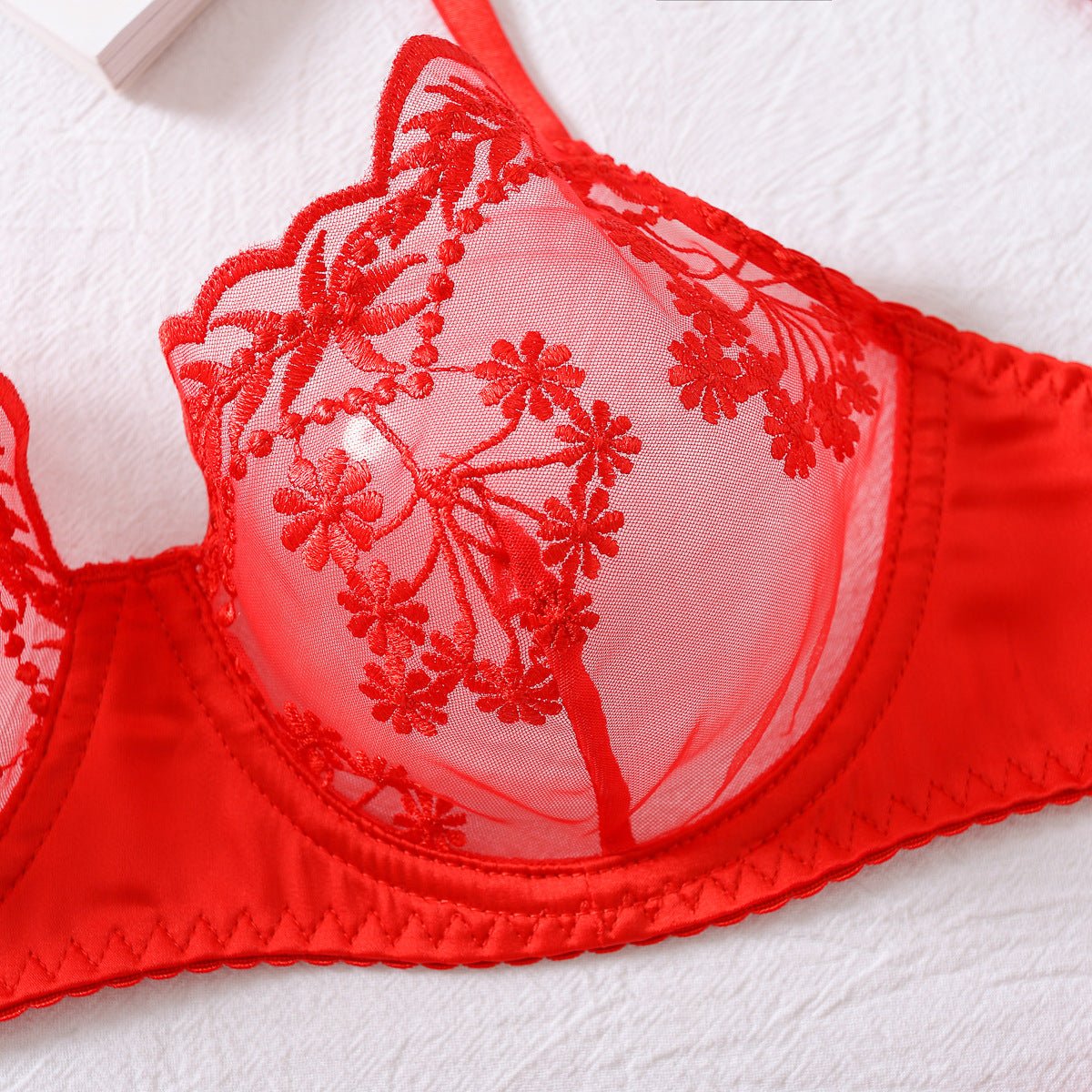 Turquoise Floral Embroidered Sexy & Stylish Lingerie - gosundaymarket