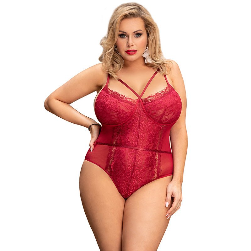 Voluptuous Lace Plus Size Sexy Bodysuit - gosundaymarket