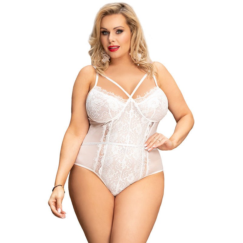Voluptuous Lace Plus Size Sexy Bodysuit - gosundaymarket