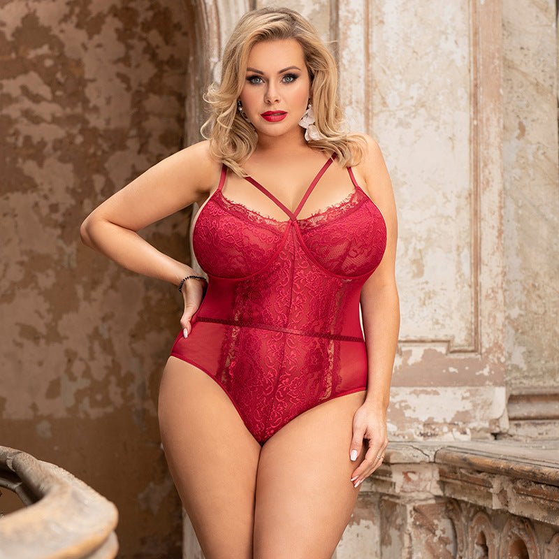 Voluptuous Lace Plus Size Sexy Bodysuit - gosundaymarket