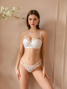 Ivory Halo white lingerie set showcasing a body-shaping elegant look