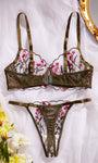 Wild Daisy Embroidered Comfort Bra Sexy Lingerie - gosundaymarket