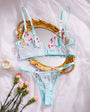 Wild Daisy Embroidered Comfort Bra Sexy Lingerie - gosundaymarket