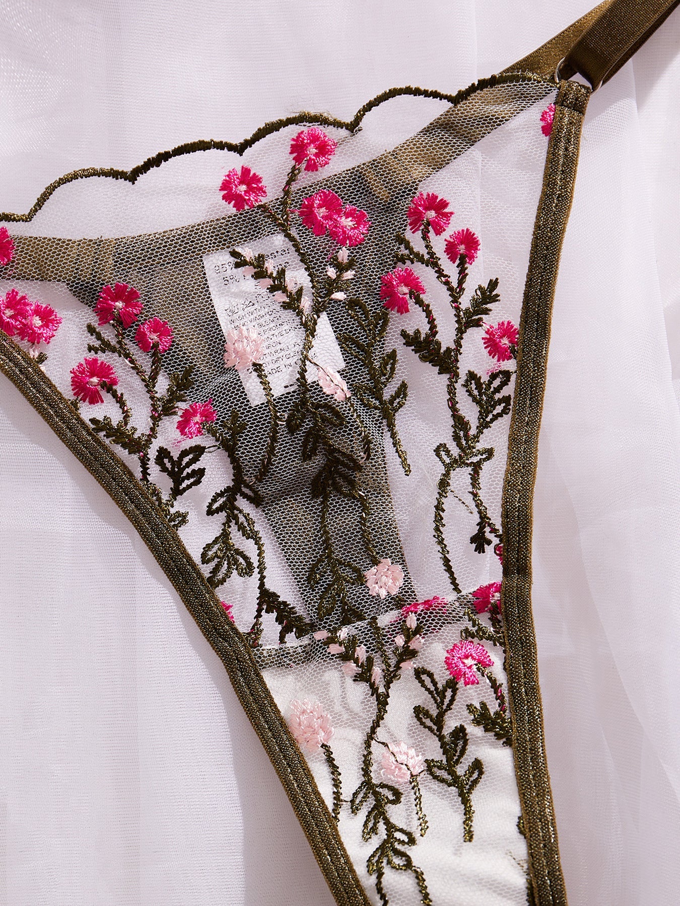 Wild Daisy Embroidered Comfort Bra Sexy Lingerie - gosundaymarket
