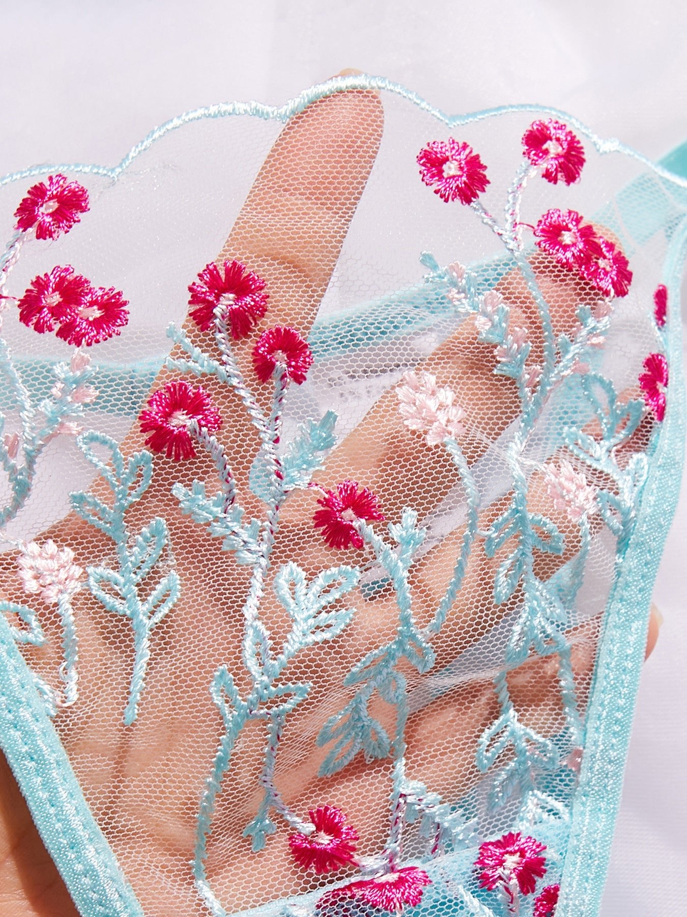 Wild Daisy Embroidered Comfort Bra Sexy Lingerie - gosundaymarket